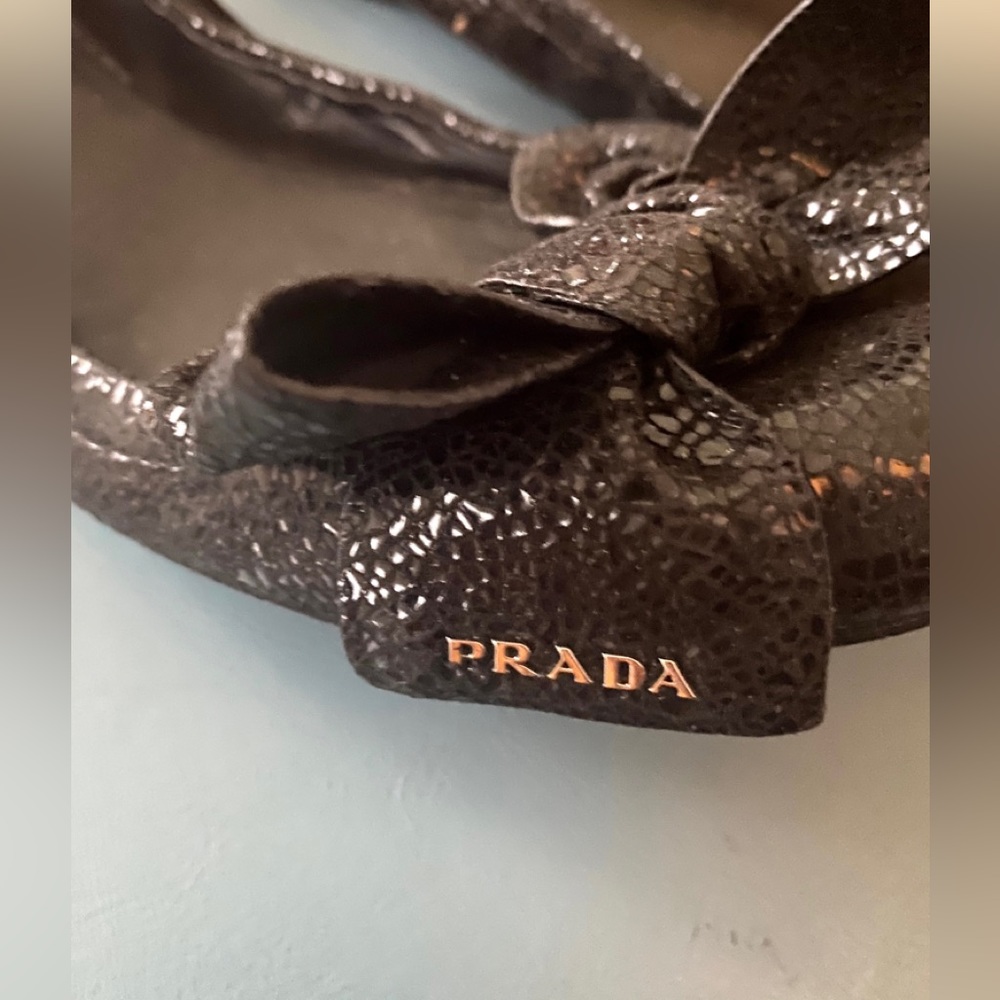 Prada leather ballet flats (used)